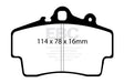 EBC 97-99 Porsche Boxster (Cast Iron Rotors only) 2.5 Yellowstuff Front Brake Pads EBC Brake Pads - Performance  AXOPROS