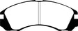 EBC 98-02 Dodge B150 B1500 Cargo 1500 Van 1/2 Ton Yellowstuff Rear Brake Pads EBC Brake Pads - Performance  AXOPROS