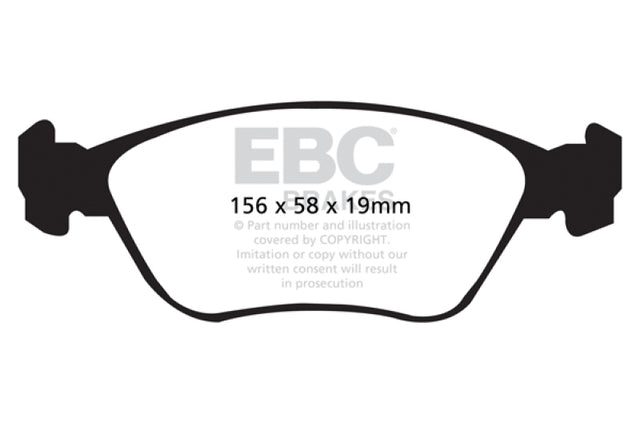 EBC 98-05 Volvo C70 2.3 Turbo T5 (16in Wheels) Redstuff Front Brake Pads EBC Brake Pads - Performance  AXOPROS