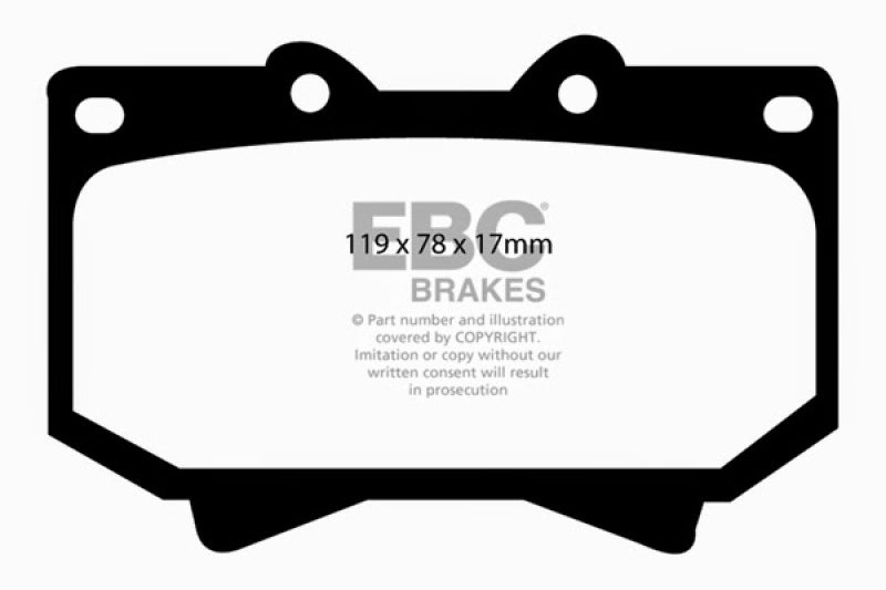 EBC 98-07 Lexus LX470 4.7 Greenstuff Front Brake Pads EBC Brake Pads - Performance  AXOPROS