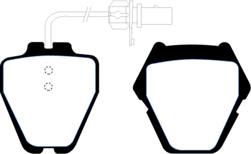 EBC 99-01 Audi A6 Quattro 2.7 Twin Turbo Sedan (8 Pad Set) Redstuff Front Brake Pads EBC Brake Pads - Performance  AXOPROS