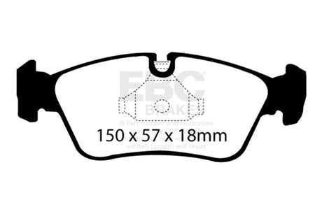 EBC 99-02 BMW Z3 2.5 Yellowstuff Front Brake Pads EBC Brake Pads - Performance  AXOPROS