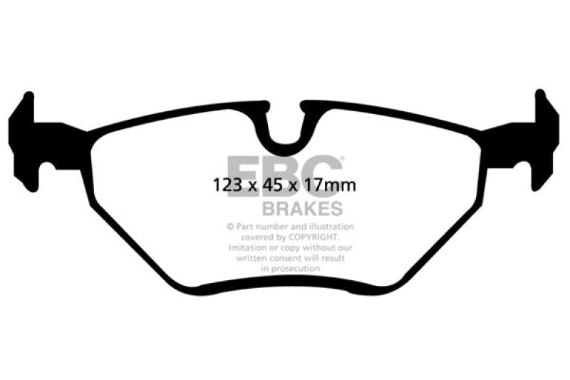 EBC 99-02 BMW Z3 2.5 Yellowstuff Rear Brake Pads EBC Brake Pads - Performance  AXOPROS