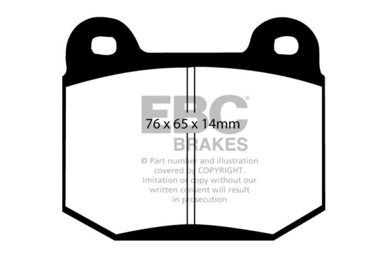 EBC 99-03 Mitsubishi Lancer Evolution 2.0 Turbo Yellowstuff Rear Brake Pads EBC Brake Pads - Performance  AXOPROS