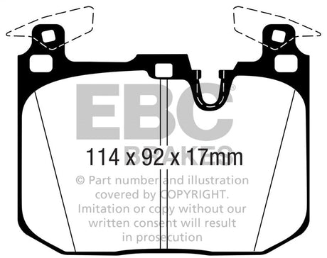 EBC BMW M2 / M3 / M4 Yellowstuff Front Brake Pads EBC Brake Pads - Performance  AXOPROS