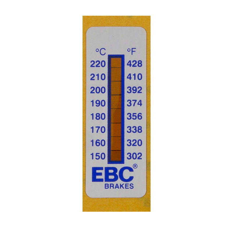 EBC Racing Level Caliper Temperature Strips (8 Pack) EBC Brake Hardware  AXOPROS