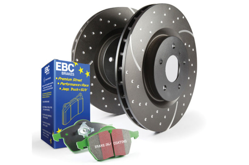 EBC S10 Brake Pad and Rotor Kit EBC Brake Rotors - Slot & Drilled  AXOPROS