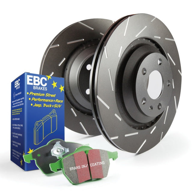EBC S2 Brake Pad and Rotor Kit EBC Brake Rotors - Slotted  AXOPROS