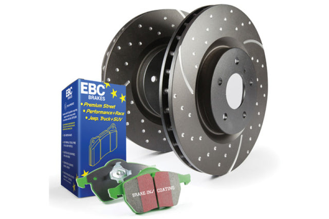 EBC S3 Brake Pad and Rotor Kit EBC Brake Rotors - Slot & Drilled  AXOPROS