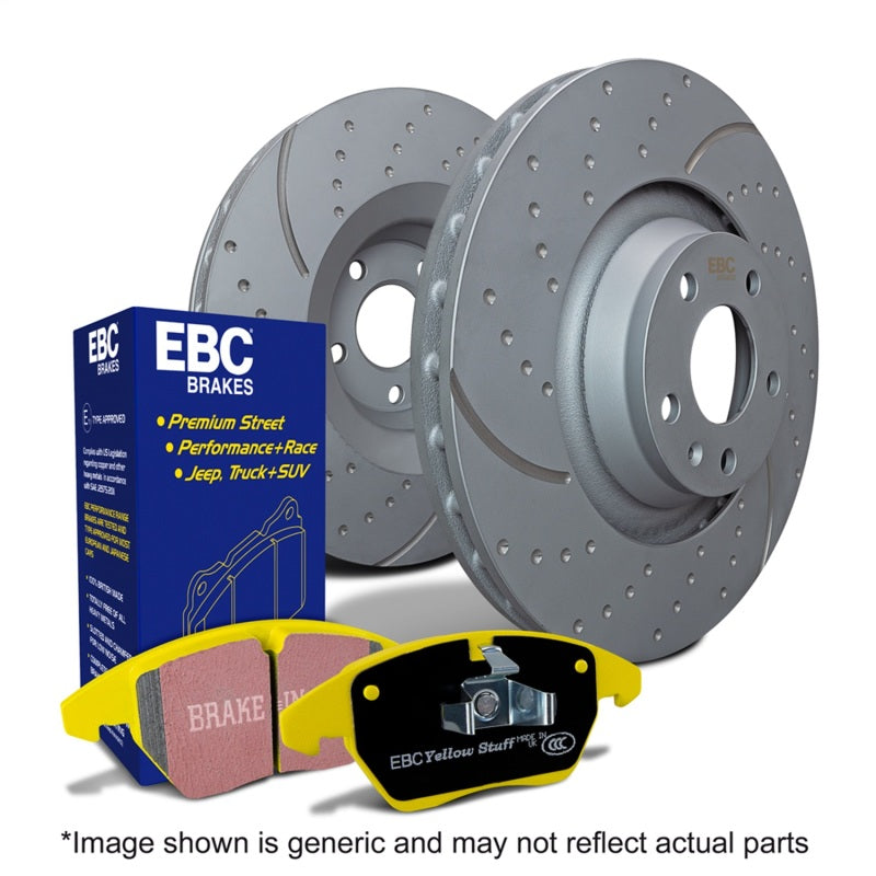 EBC S5 Brake Pad and Rotor Kit EBC Brake Rotors - Slot & Drilled  AXOPROS
