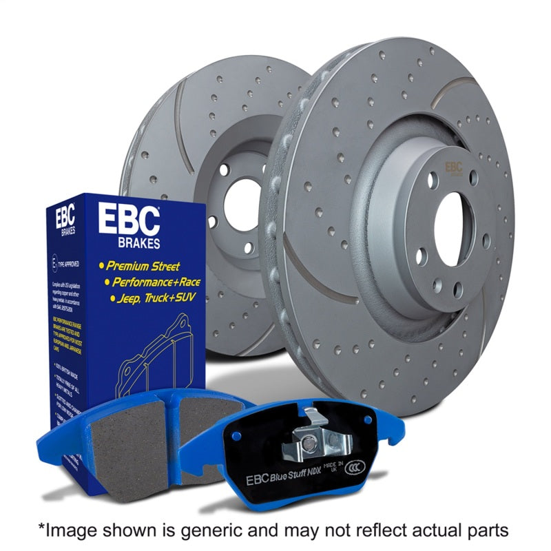 EBC S6 Brake Pad and Rotor Kit EBC Brake Rotors - Slot & Drilled  AXOPROS