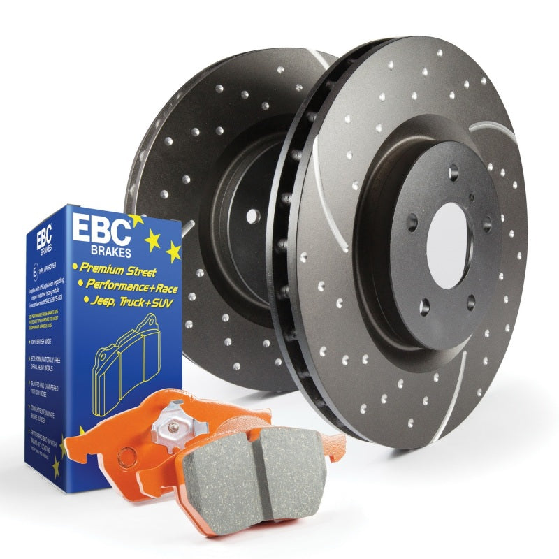 EBC S8 Brake Pad and Rotor Kit EBC Brake Rotors - Slot & Drilled  AXOPROS