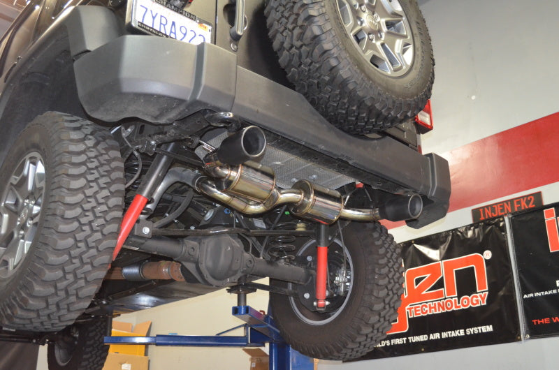 Injen 07-17 Jeep Wrangler JK 3.6L/3.8L 63mm Stealth Black Axle-back Exhaust w/ 4in Black Tips Injen Axle Back  AXOPROS
