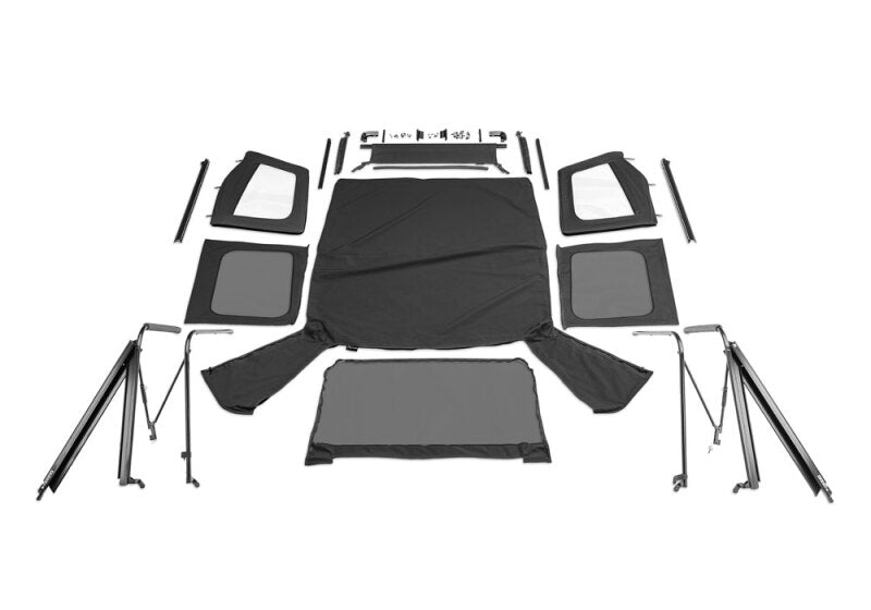 Rampage 1976-1983 Jeep CJ5 Complete Top - Black Denim Rampage Soft Tops  AXOPROS