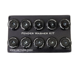 NRG NRG Fender Washer Kit w/Color Matched M6 Bolt Rivets For Plastic (Black) - Set of 10 Hardware Kits - Other aftermarket performance part