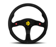 Momo MOD80 Steering Wheel 350 mm -  Black Suede/Black Spokes MOMO Steering Wheels  AXOPROS