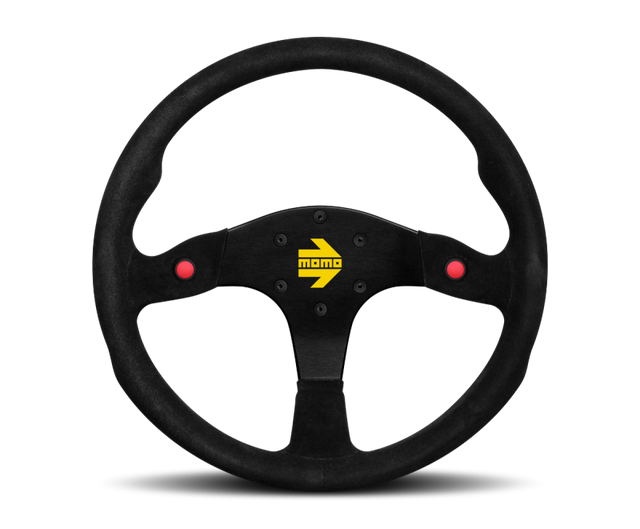 Momo MOD80 Steering Wheel 350 mm -  Black Suede/Black Spokes MOMO Steering Wheels  AXOPROS