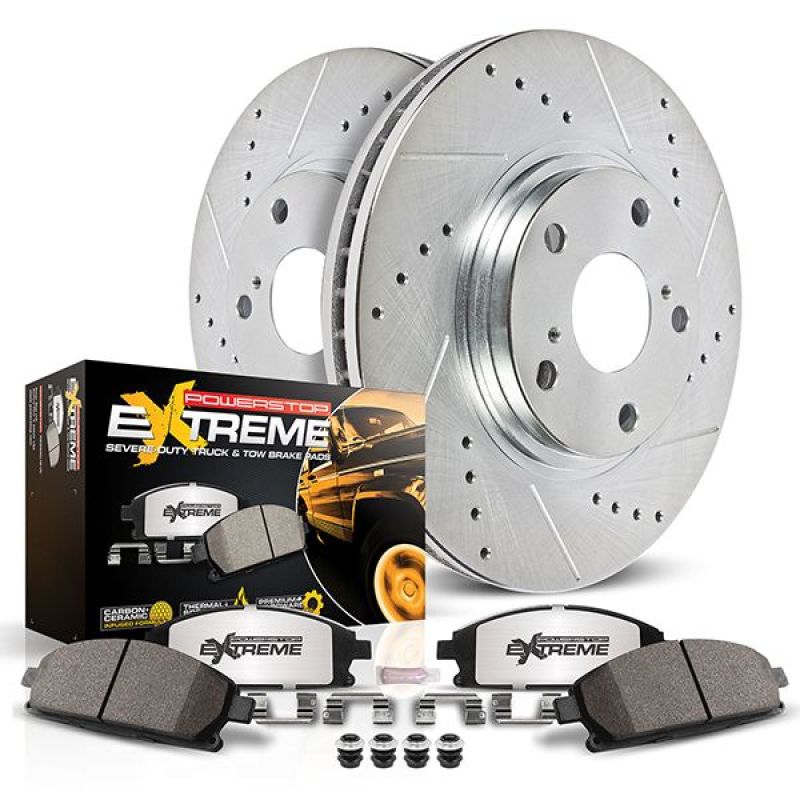 Power Stop 20-22 Chevrolet Silverado 2500 HD Front/Rear Z36 Truck & Tow Pad W/Hdw PowerStop Brake Pads - Performance  AXOPROS