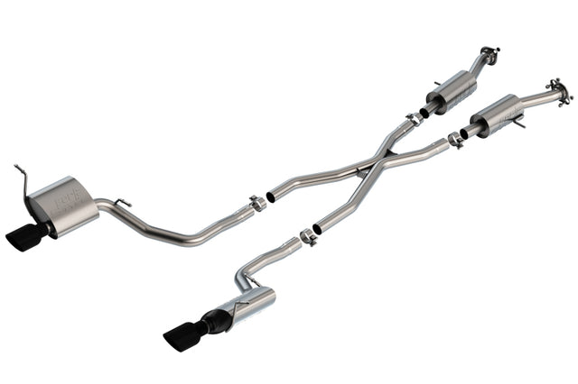 Borla 14-20 Jeep Grand Cherokee 3.6L V6 2/4WD 2.25in S-Type Cat-back - Black Chrome Borla Catback  AXOPROS