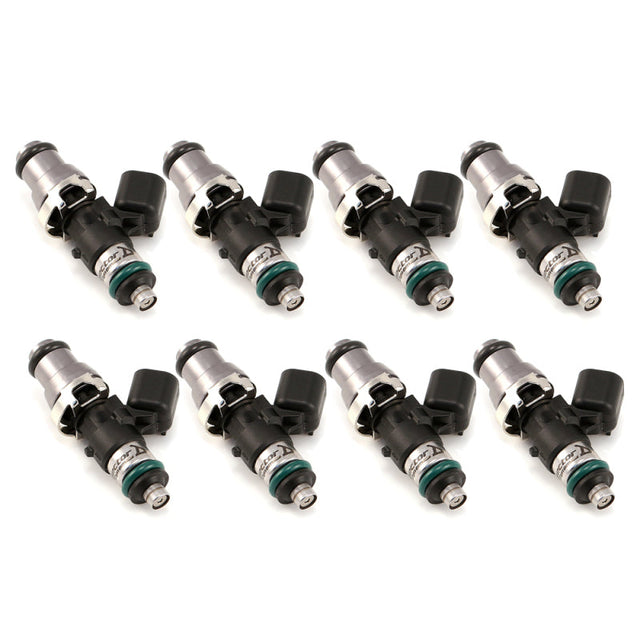 Injector Dynamics 1340cc Injectors - 48mm Length - 14mm Grey Top - 14mm Lower O-Ring (Set of 8) Injector Dynamics Fuel Injector Sets - 8Cyl  AXOPROS
