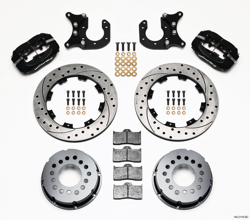 Wilwood Forged Dynalite P/S Rear Kit Drilled Rotor New Big Ford 2.50in Offset Wilwood Big Brake Kits  AXOPROS