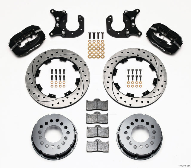 Wilwood Forged Dynalite P/S Rear Kit Drilled Rotor New Big Ford 2.50in Offset Wilwood Big Brake Kits  AXOPROS