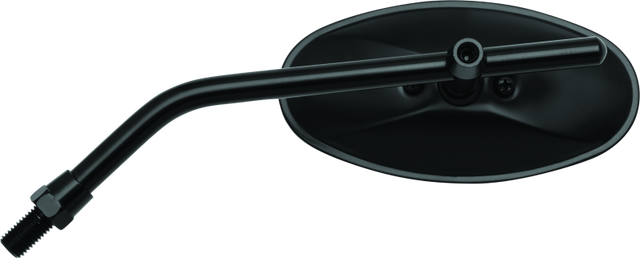 BikeMaster Adjustable Oval Mirror 10mm - Each - Black BikeMaster Side Mirrors  AXOPROS