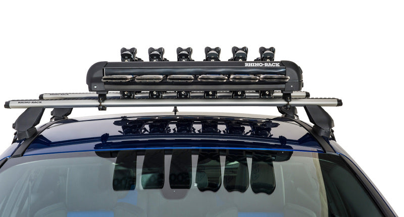 Rhino-Rack Universal Ski/Snowboard Carrier - Fits 6 Pairs of Skis or 4 Snowboards - Black Rhino-Rack Winter Sport Racks  AXOPROS