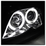 Spyder BMW E46 3-Series 02-05 4DR Projector Headlights 1PC LED Halo Chrm PRO-YD-BMWE4602-4D-AM-C SPYDER Headlights  AXOPROS