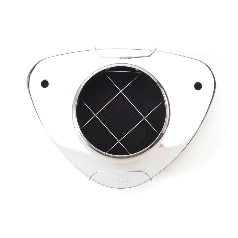 Edelbrock Air Cleaner Pro-Flo 1000 Series Triangular Steel Top 11 375In X 8 375In X 3In Chrome Edelbrock Air Filters - Universal Fit  AXOPROS