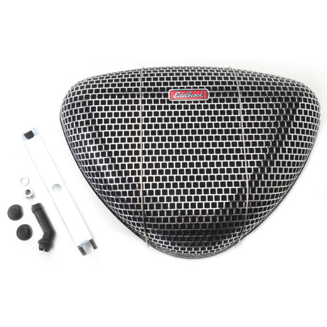 Edelbrock Air Cleaner Pro-Flo 1000 Series Triangular Steel Top 11 375In X 8 375In X 3In Chrome Edelbrock Air Filters - Universal Fit  AXOPROS