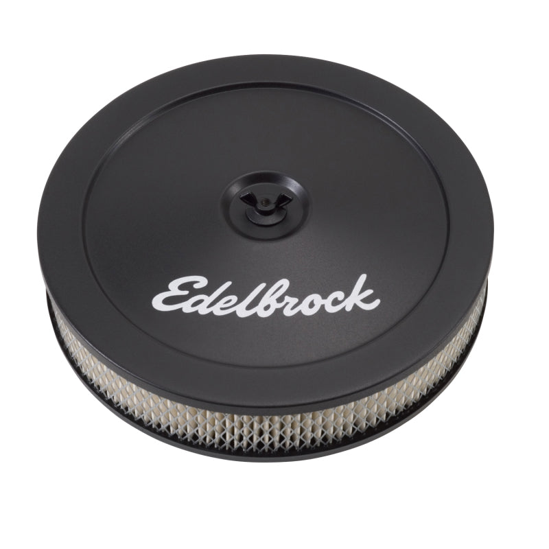 Edelbrock Air Cleaner Pro-Flo Series Round Steel Top Paper Element 10In Dia X 3 5In Black Edelbrock Air Filters - Universal Fit  AXOPROS