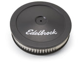 Edelbrock Air Cleaner Pro-Flo Series Round Steel Top Paper Element 10In Dia X 3 5In Black Edelbrock Air Filters - Universal Fit  AXOPROS