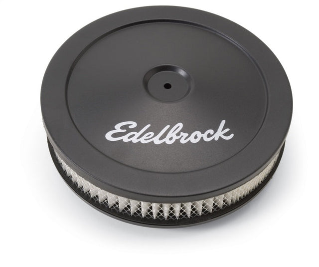 Edelbrock Air Cleaner Pro-Flo Series Round Steel Top Paper Element 10In Dia X 3 5In Black Edelbrock Air Filters - Universal Fit  AXOPROS