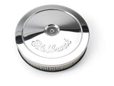 Edelbrock Air Cleaner Pro-Flo Series Round Steel Top Paper Element 10In Dia X 3 5In Chrome Edelbrock Air Filters - Universal Fit  AXOPROS