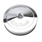 Edelbrock Air Cleaner Pro-Flo Series Round Steel Top Paper Element 10In Dia X 3 5In Chrome Edelbrock Air Filters - Universal Fit  AXOPROS
