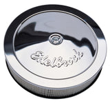 Edelbrock Air Cleaner Pro-Flo Series Round Steel Top Paper Element 14In Dia X 3 313In Chrome Edelbrock Air Filters - Universal Fit  AXOPROS