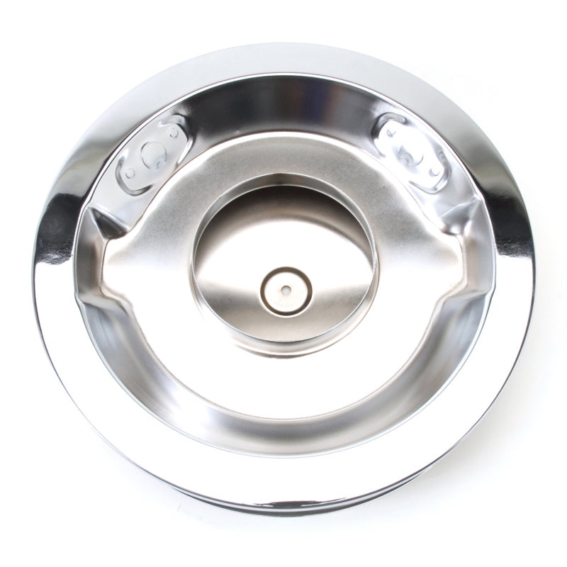 Edelbrock Air Cleaner Pro-Flo Series Round Steel Top Paper Element 14In Dia X 3 75In Dropped Base Edelbrock Air Filters - Universal Fit  AXOPROS