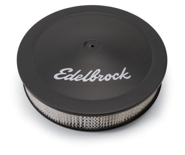 Edelbrock Air Cleaner Pro-Flo Series Round Steel Top Paper Element 14In Dia X 3 75In Dropped Base Edelbrock Air Filters - Universal Fit  AXOPROS