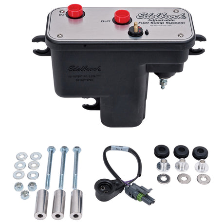 Edelbrock Fuel System Universal Fuel Sump Module Adjustable Fuel Sump Tank Only 255 LPH Edelbrock Fuel Tanks  AXOPROS