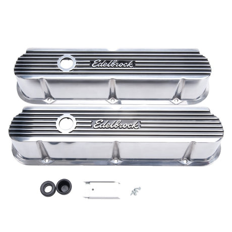 Edelbrock Valve Cover Elite II Series Ford 289-302-351W CI V8 Tall Polished Edelbrock Valve Covers  AXOPROS