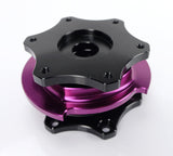 NRG Quick Release SFI SPEC 42.1 - Shiny Black Body / Shiny Purple Ring NRG Quick Release Adapters  AXOPROS