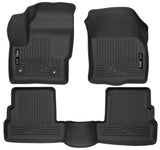 Husky Liners 2015 Lincoln MKC WeatherBeater Black Front & Second Seat Floor Liner Husky Liners Floor Mats - Rubber  AXOPROS