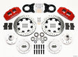 Wilwood Dynapro 6 Front Hub Kit 12.19in Drill Red 1965-1969 Mustang Disc & Drum Spindle Wilwood Big Brake Kits  AXOPROS