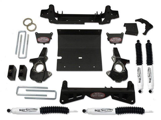 Tuff Country 01-10 Chevy Silverado 2500HD 4x4 4in Lift Kit (w/3pc Sub Frame SX8000 Shocks) Tuff Country Lift Kits  AXOPROS