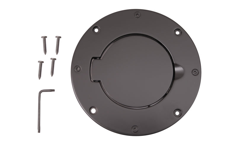 Rugged Ridge Non-Locking Gas Cap Door Black 97-06 Jeep Wrangler Rugged Ridge Fuel Caps  AXOPROS