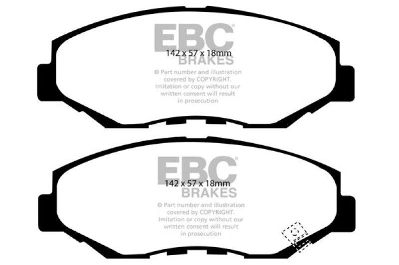 EBC 13-15 Acura ILX 1.5 Hybrid Ultimax2 Front Brake Pads EBC Brake Pads - OE  AXOPROS