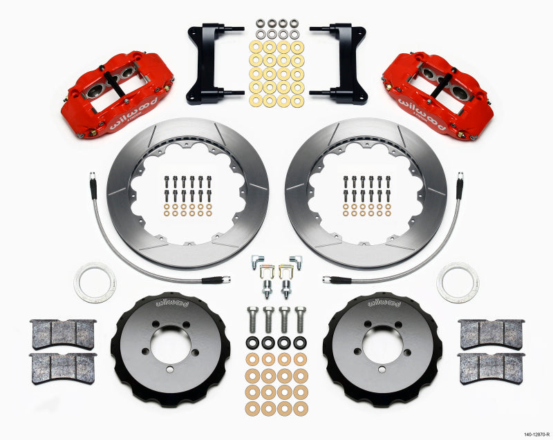 Wilwood Narrow Superlite 6R Front Hat Kit 12.88in Red 2012-Up Toyota / Scion FRS w/ Lines Wilwood Big Brake Kits  AXOPROS