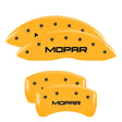MGP 4 Caliper Covers Engraved Front & Rear MOPAR Yellow finish black ch MGP Caliper Covers  AXOPROS