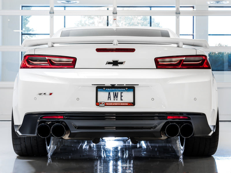 AWE Tuning 16-19 Chevy Camaro SS Non-Res Cat-Back Exhaust -Touring Edition (Quad Chrome Silver Tips) AWE Tuning Catback  AXOPROS